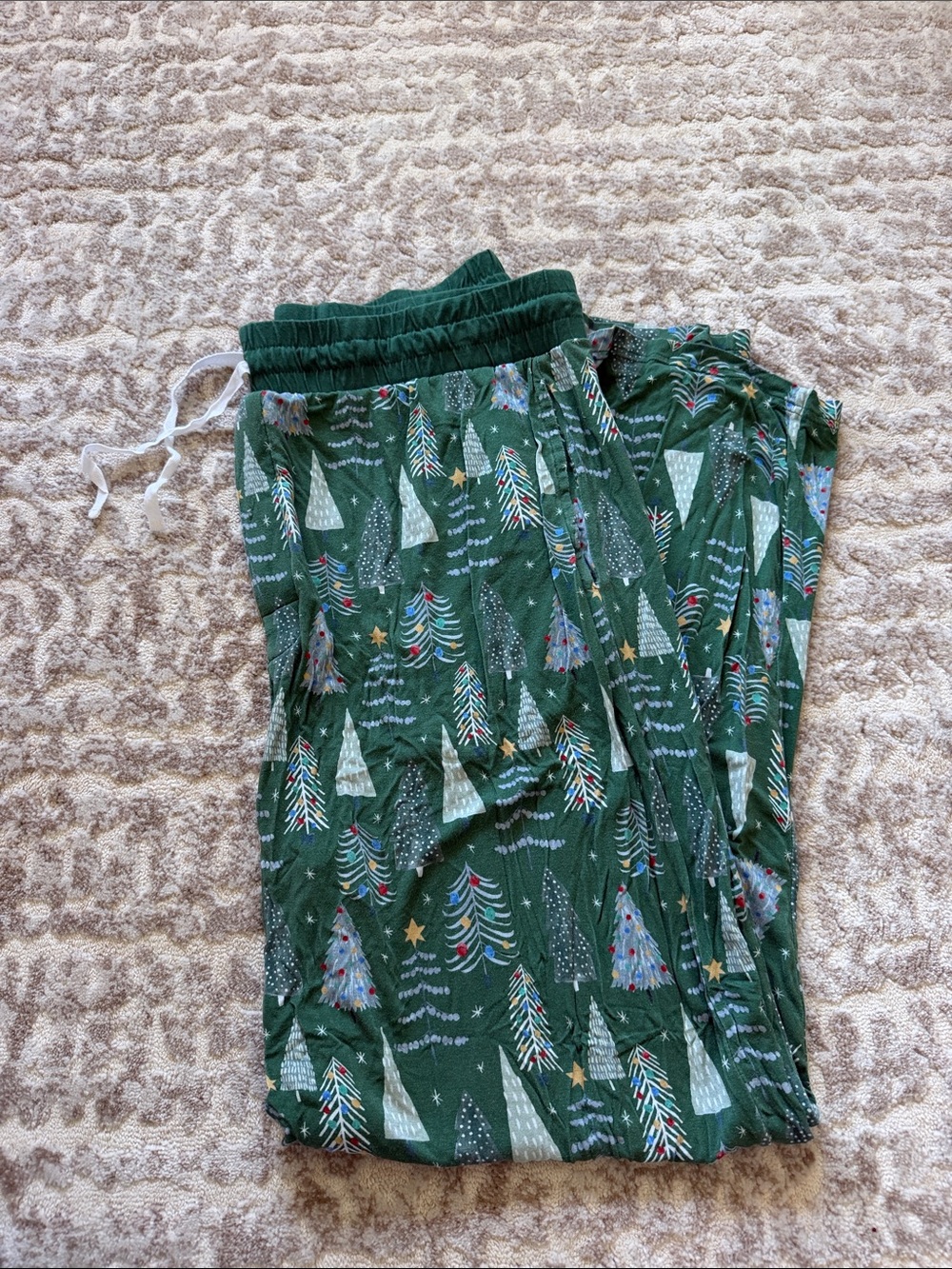 Little Sleepies Green Holiday Tree Print Men's Lounge Pants